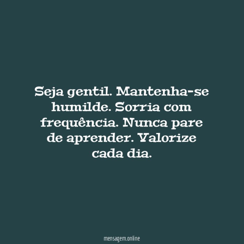 Seja gentil