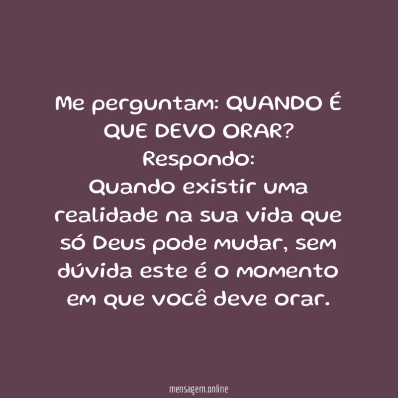 Me perguntam