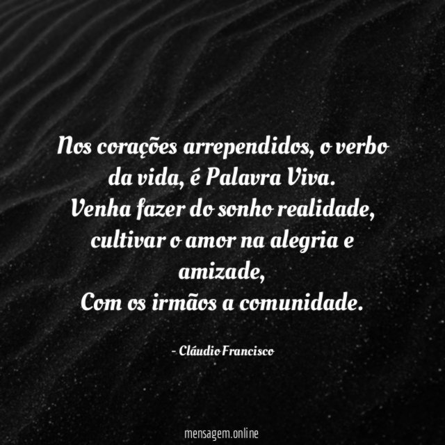 Nos corações arrependidos