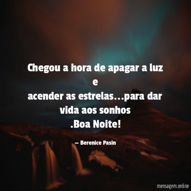 Chegou a hora de apagar a luz e acender as estrelas