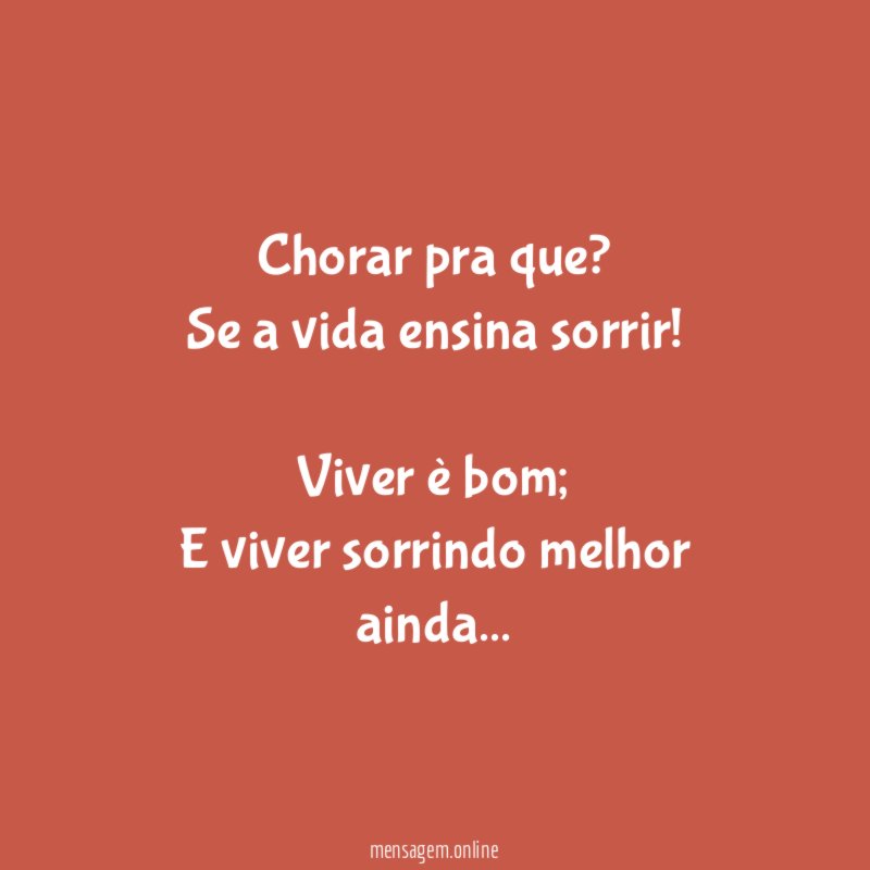 Chorar pra que