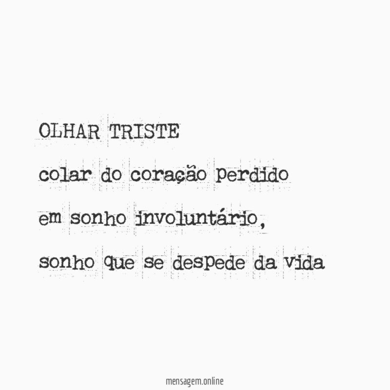 OLHAR TRISTE colar do coração perdido em sonho involuntário