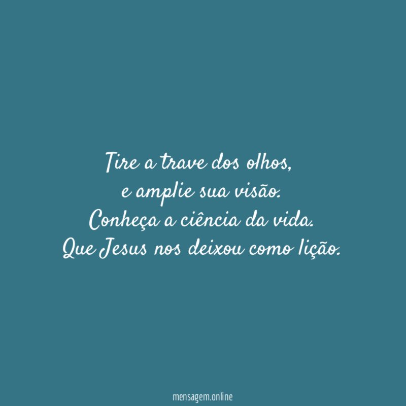 Tire a trave dos olhos
