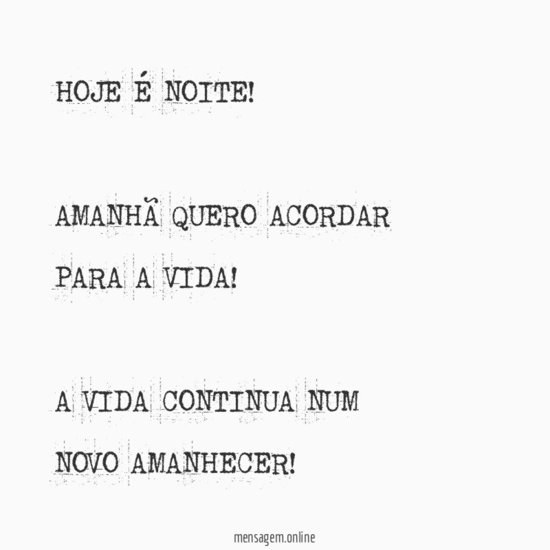 HOJE É NOITE