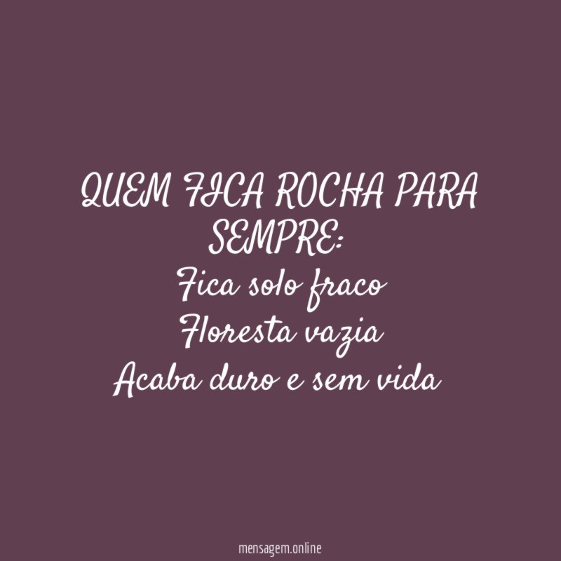 QUEM FICA ROCHA PARA SEMPRE: