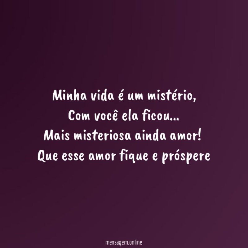Minha vida é um mistério
