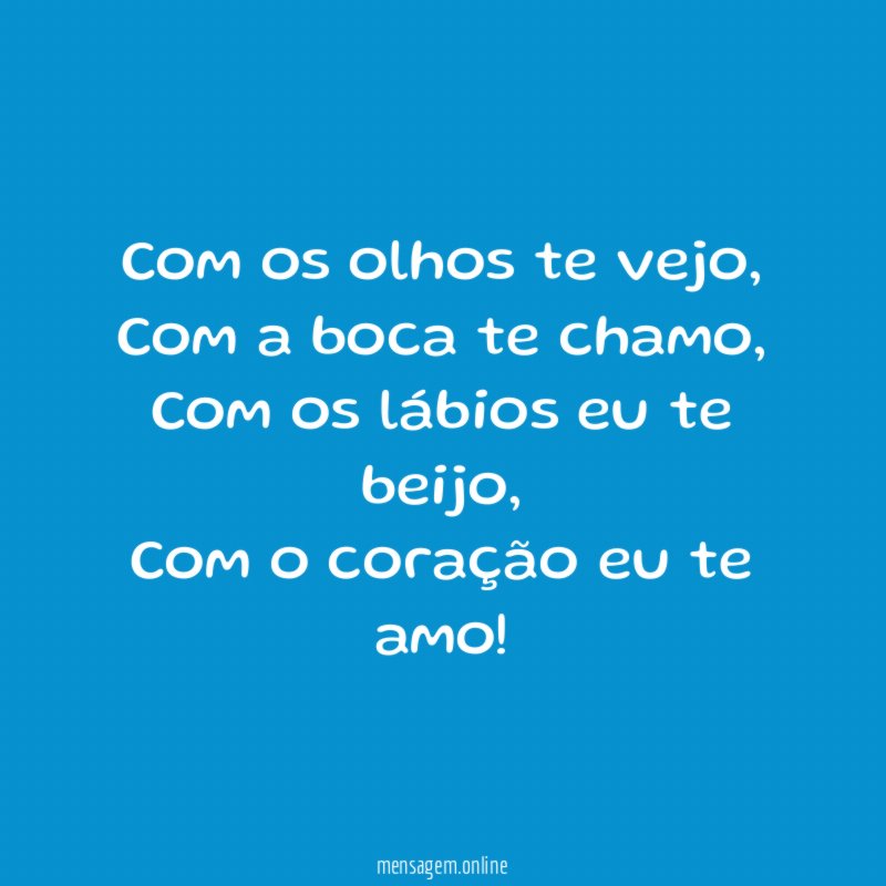 Com os olhos te vejo