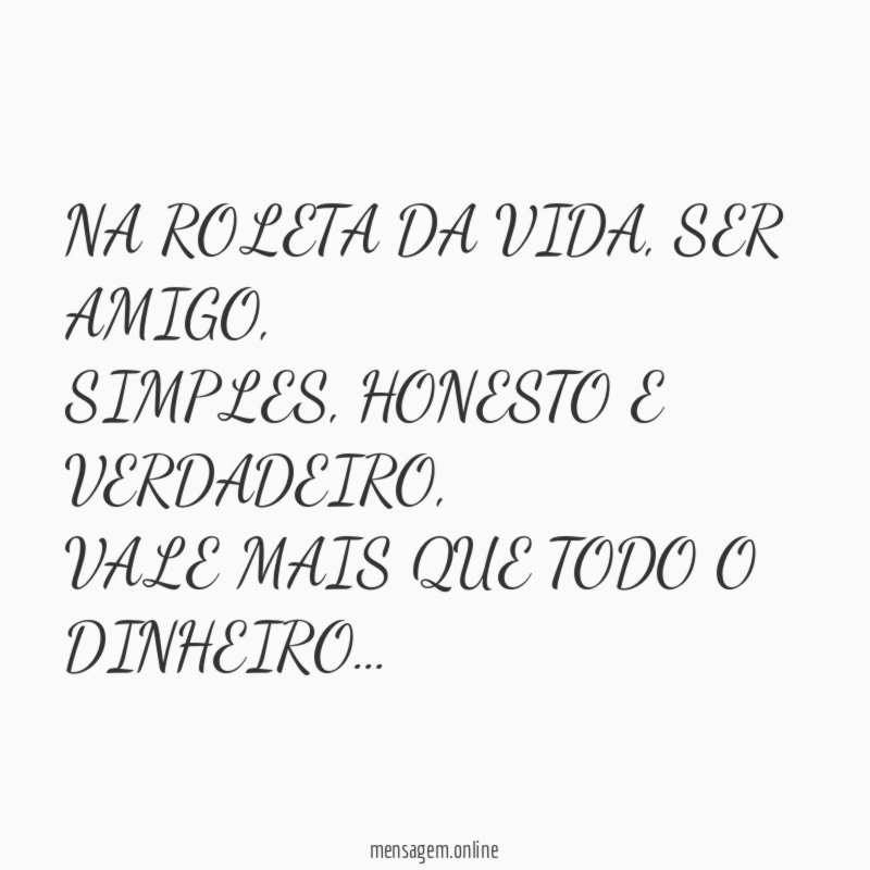 NA ROLETA DA VIDA