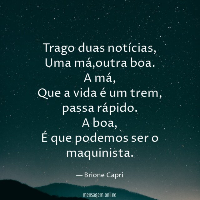 Trago duas notícias