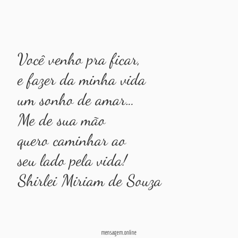 Você venho pra ficar