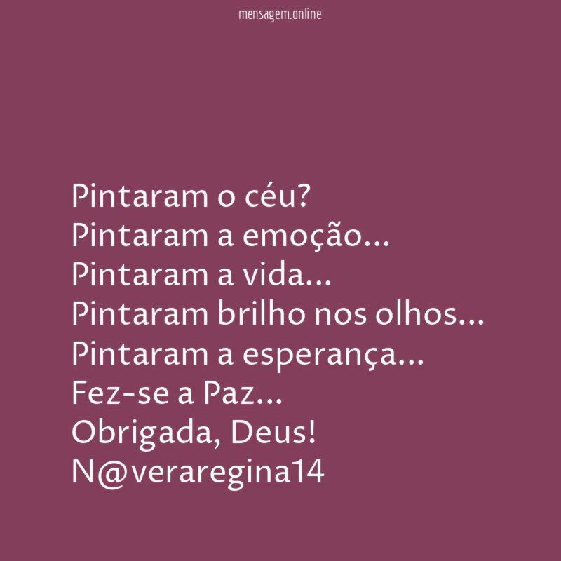 Pintaram o céu