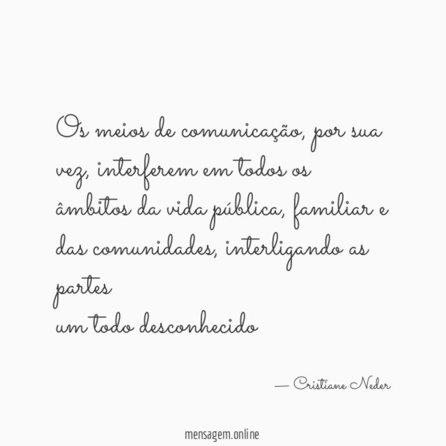 Os meios de comunicação