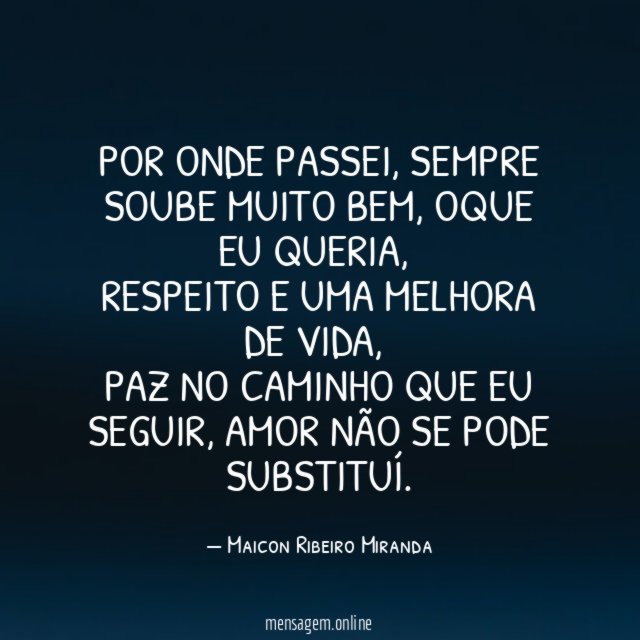Por onde passei