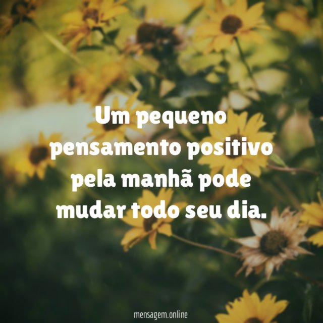 Um pequeno pensamento positivo