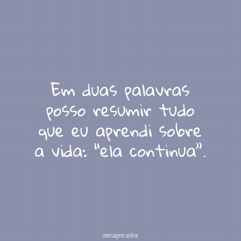 Em duas palavras