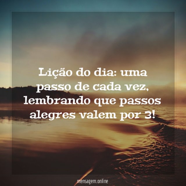 Um passo de cada vez