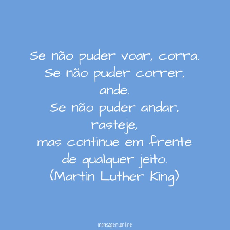 Se não puder voar