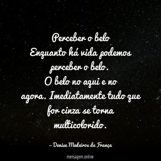 Perceber o belo