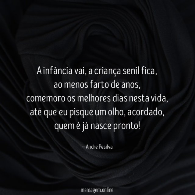 A infância vai