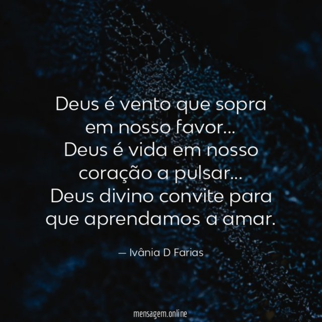 Deus é vento que sopra em nosso favor