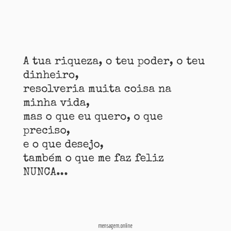 A tua riqueza