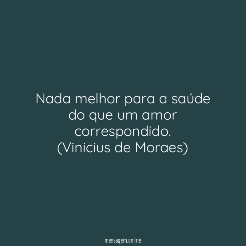 Nada melhor para a saúde