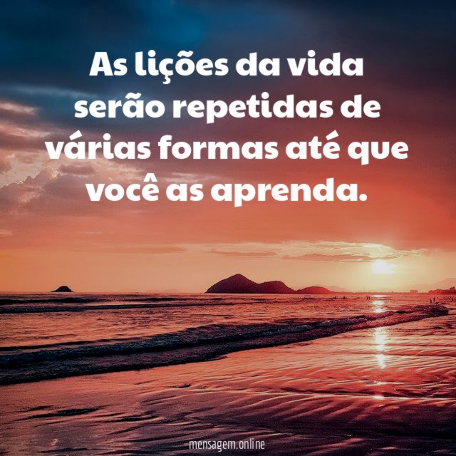As lições da vida