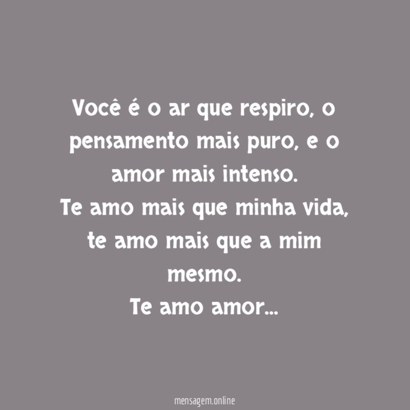 Você é o ar que respiro