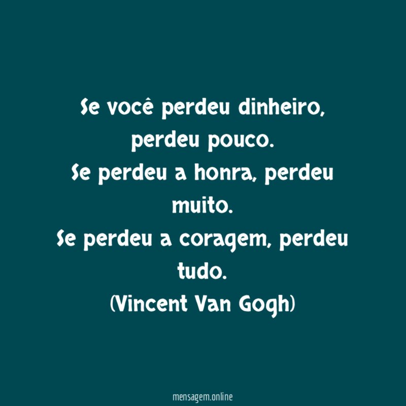 Se você perdeu dinheiro