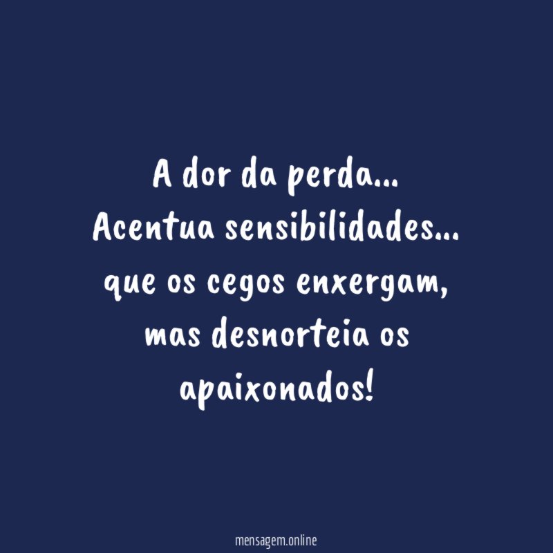 A dor da perda