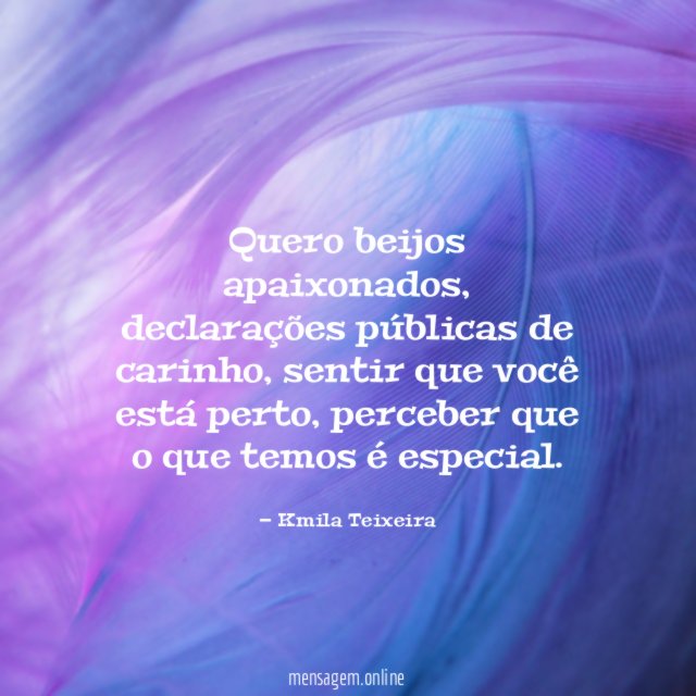Quero beijos apaixonados