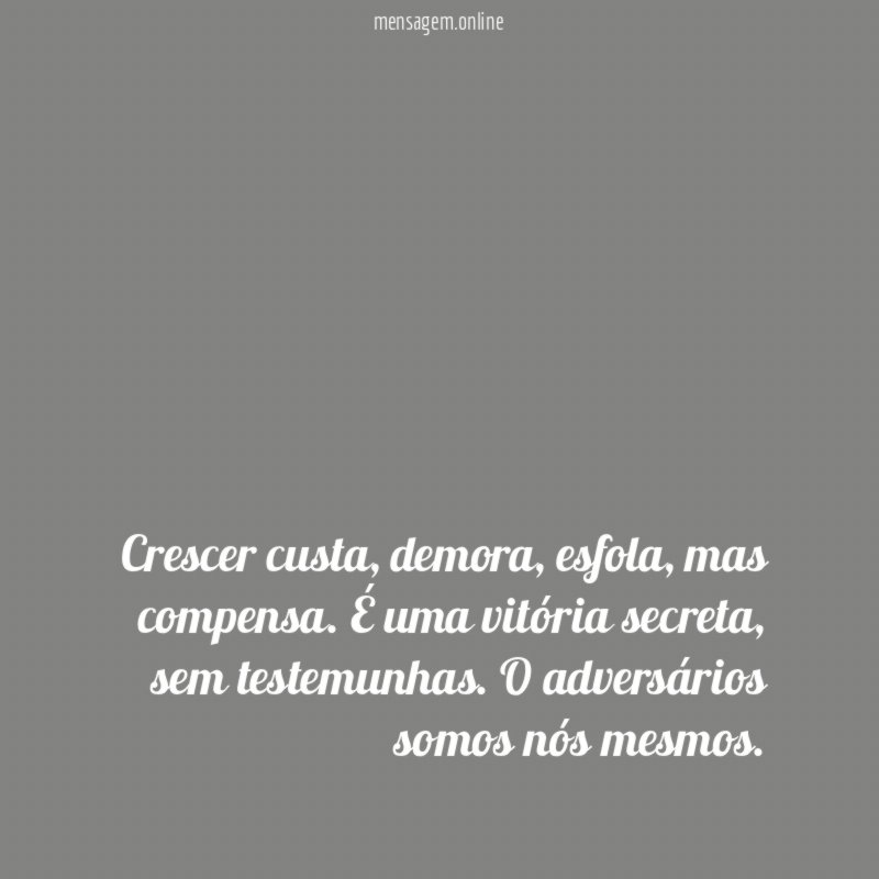 Crescer custa