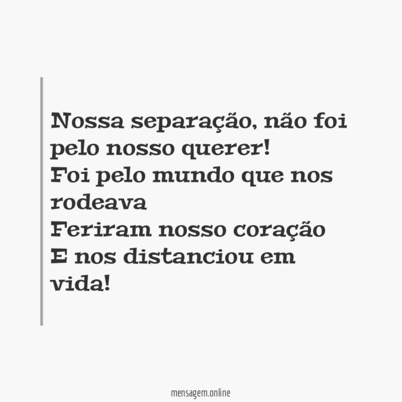 Nossa separação