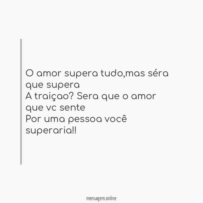 O amor supera tudo