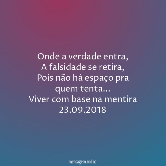 Onde a verdade entra