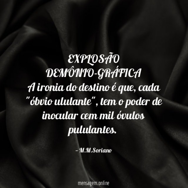 EXPLOSÃO DEMÔNIO-GRÁFICA
