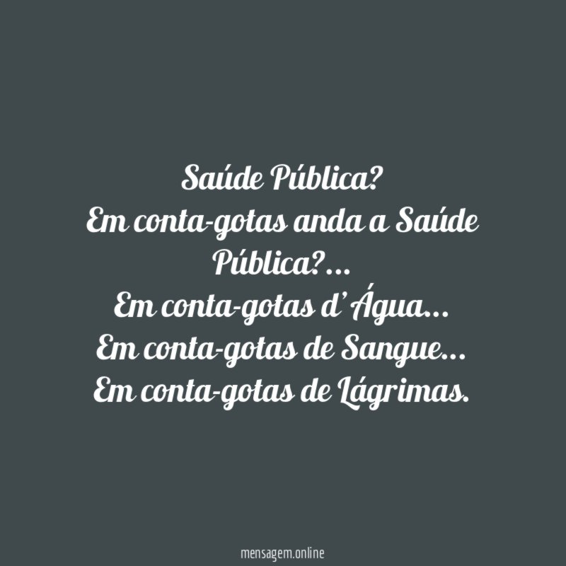 Saúde Pública?