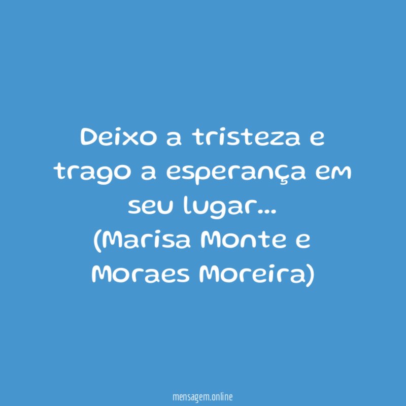 Deixo a tristeza