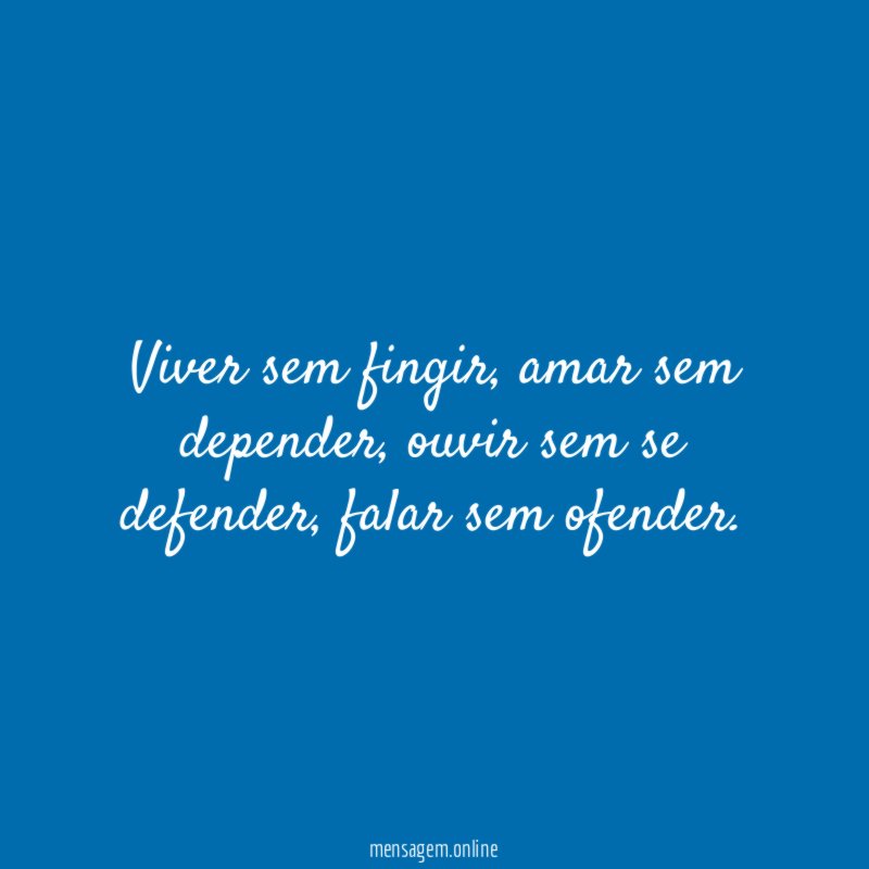 Viver sem fingir