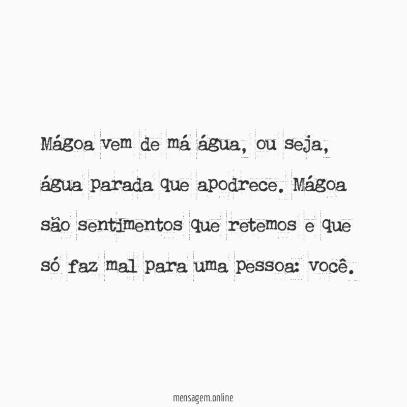 Mágoa vem de má água