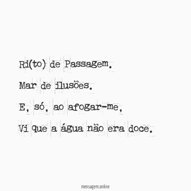 Ri(to) de Passagem.