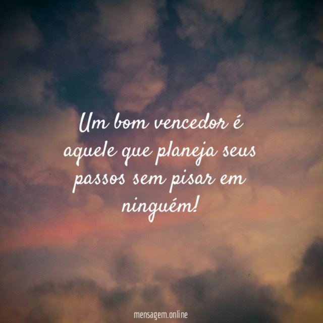 Um bom vencedor
