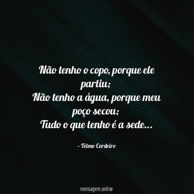 Não tenho o copo