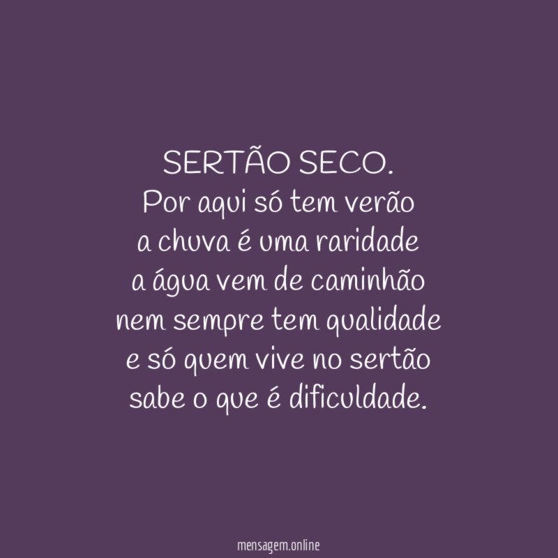 SERTÃO SECO.