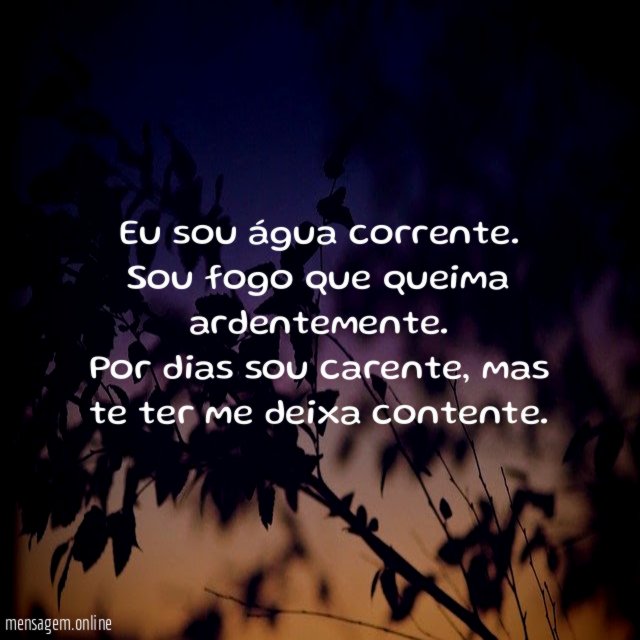 Eu sou água corrente