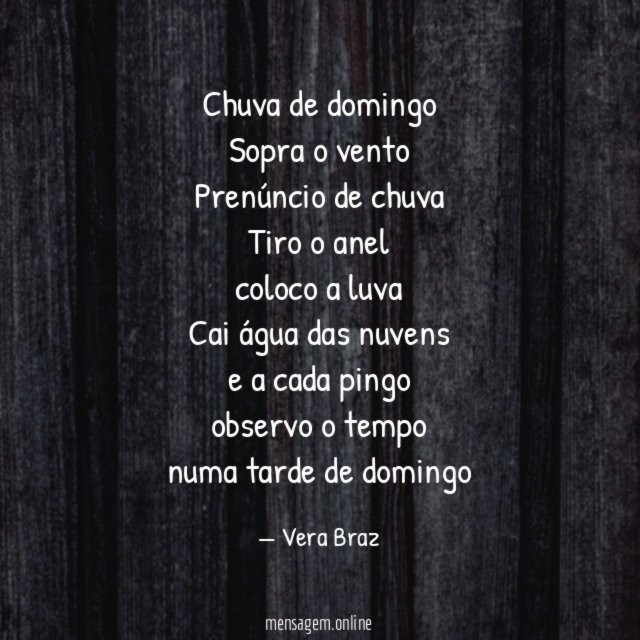 Chuva de domingo