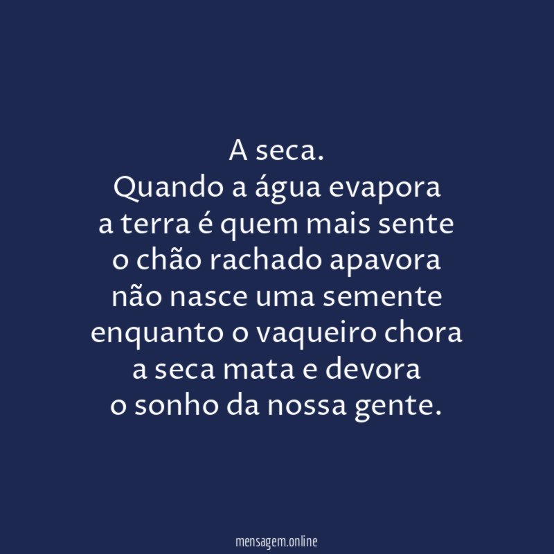 A seca.