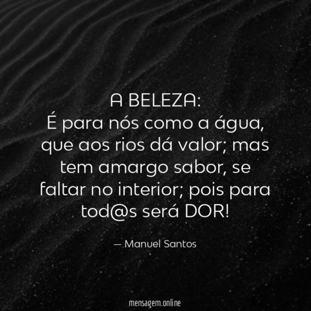 A BELEZA: