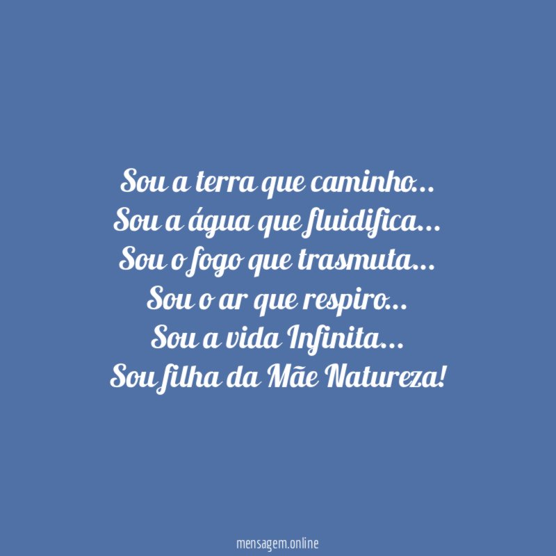 Sou a terra que caminho