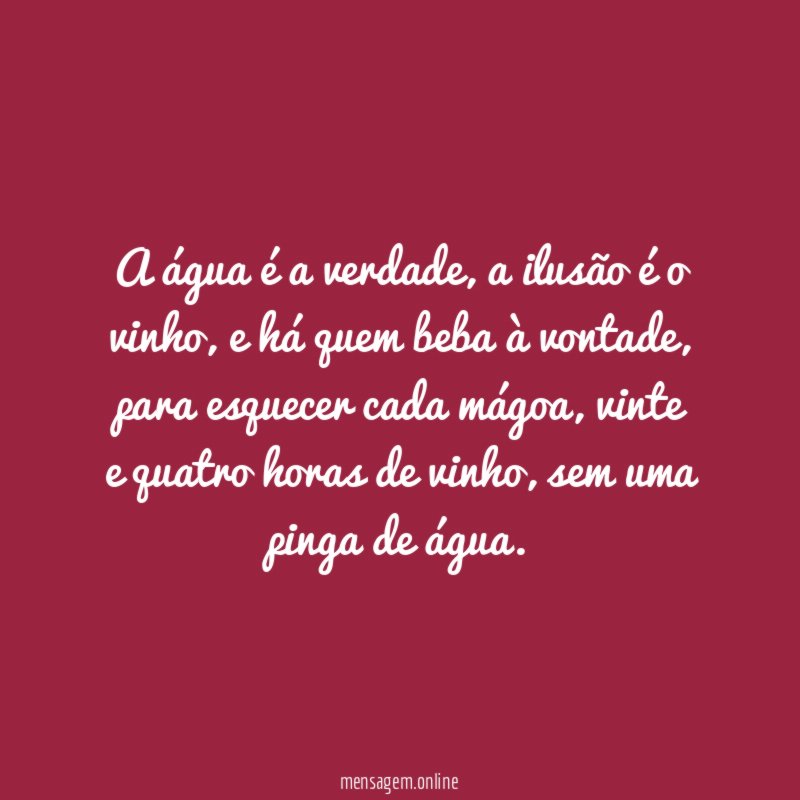 A água é a verdade